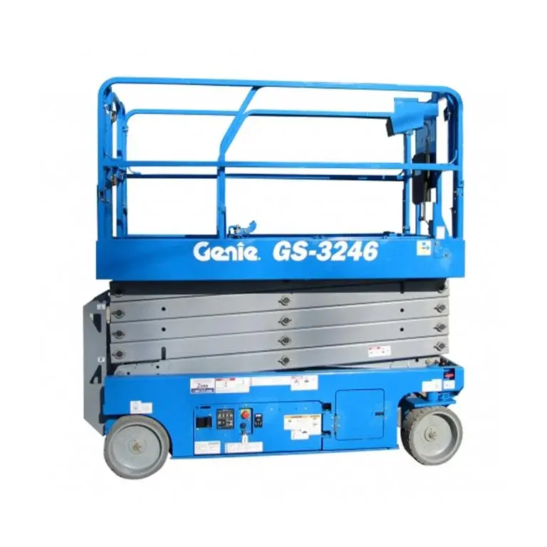 Arriendo de Alzahombre Tijera 12 mts Genie modelo GS-3246 en SK Rental con cobertura nacional.